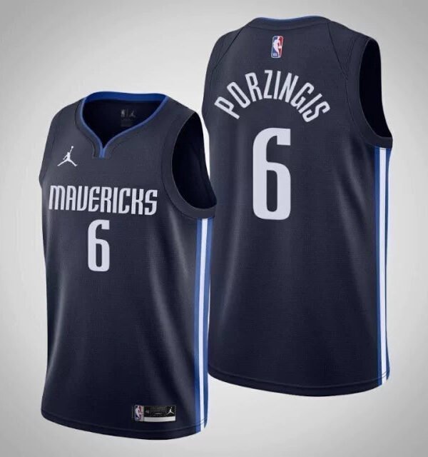 Regata NBA Dallas Mavericks Authentic Swingman Porzingis 6 - Azul Marinho