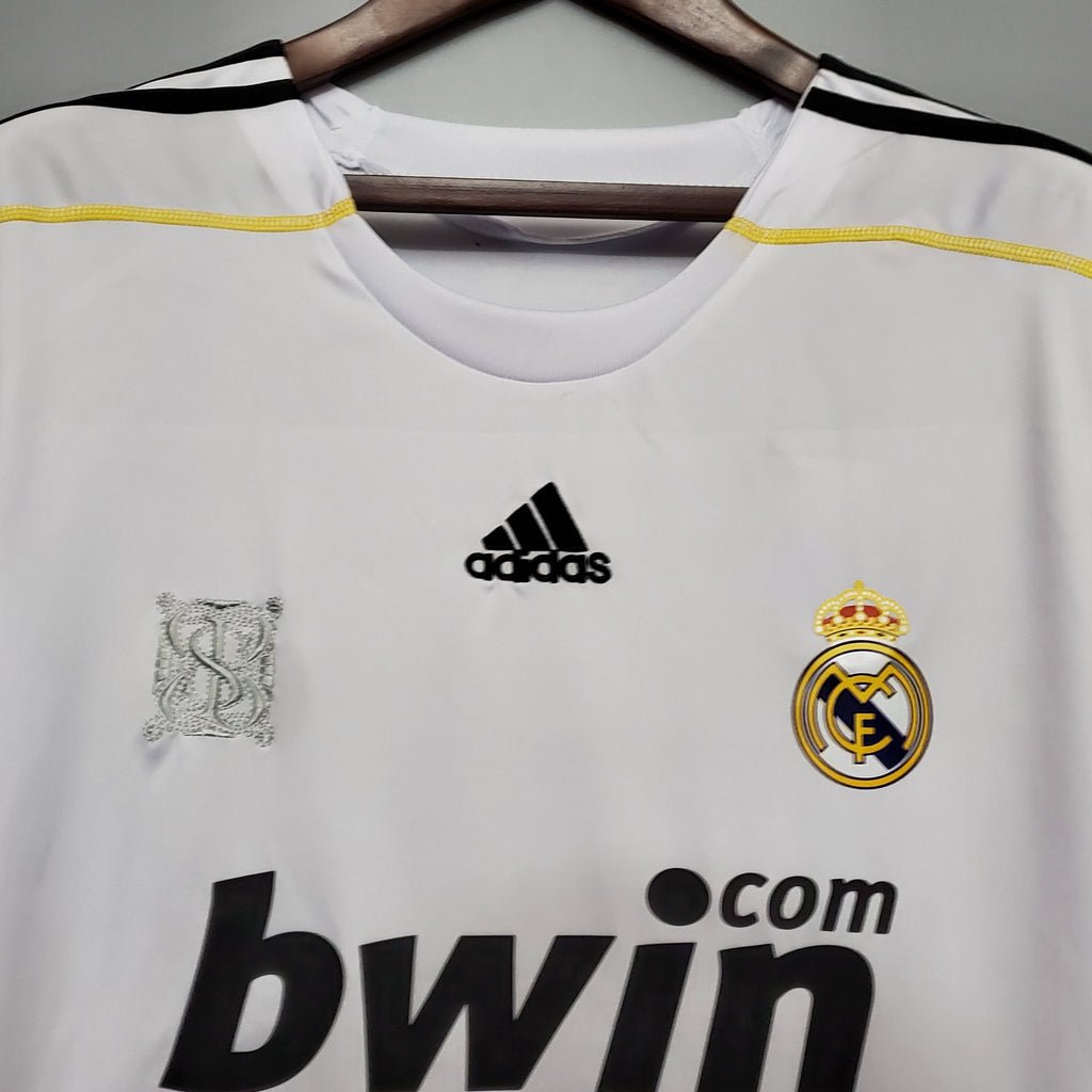 Camisa Retrô Real Madrid I Home 2009/10 Masculino Branco - Imagem 8