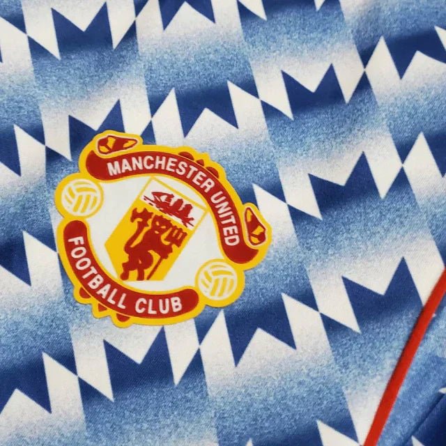 Camisa Manchester United Retrô 1990/1992 Azul e Branca - - Imagem 6