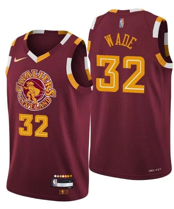 Regata NBA Cleveland Cavaliers 75ºaniversario Authentic Wade 32 - Vermelha