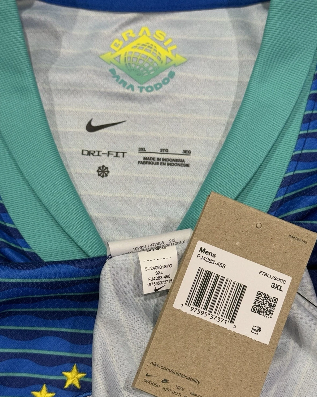 Camisa Da Seleção Brasileira 2024/25 Away Azul Nº 10 Neymar - - Imagem 16