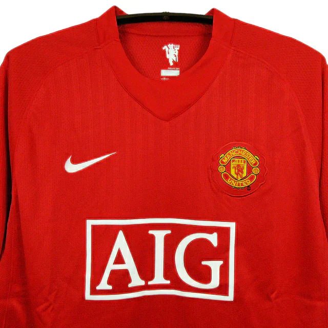 Camisa Retrô Manchester United I Home 2007/08 Masculino Vermelho - Imagem 6
