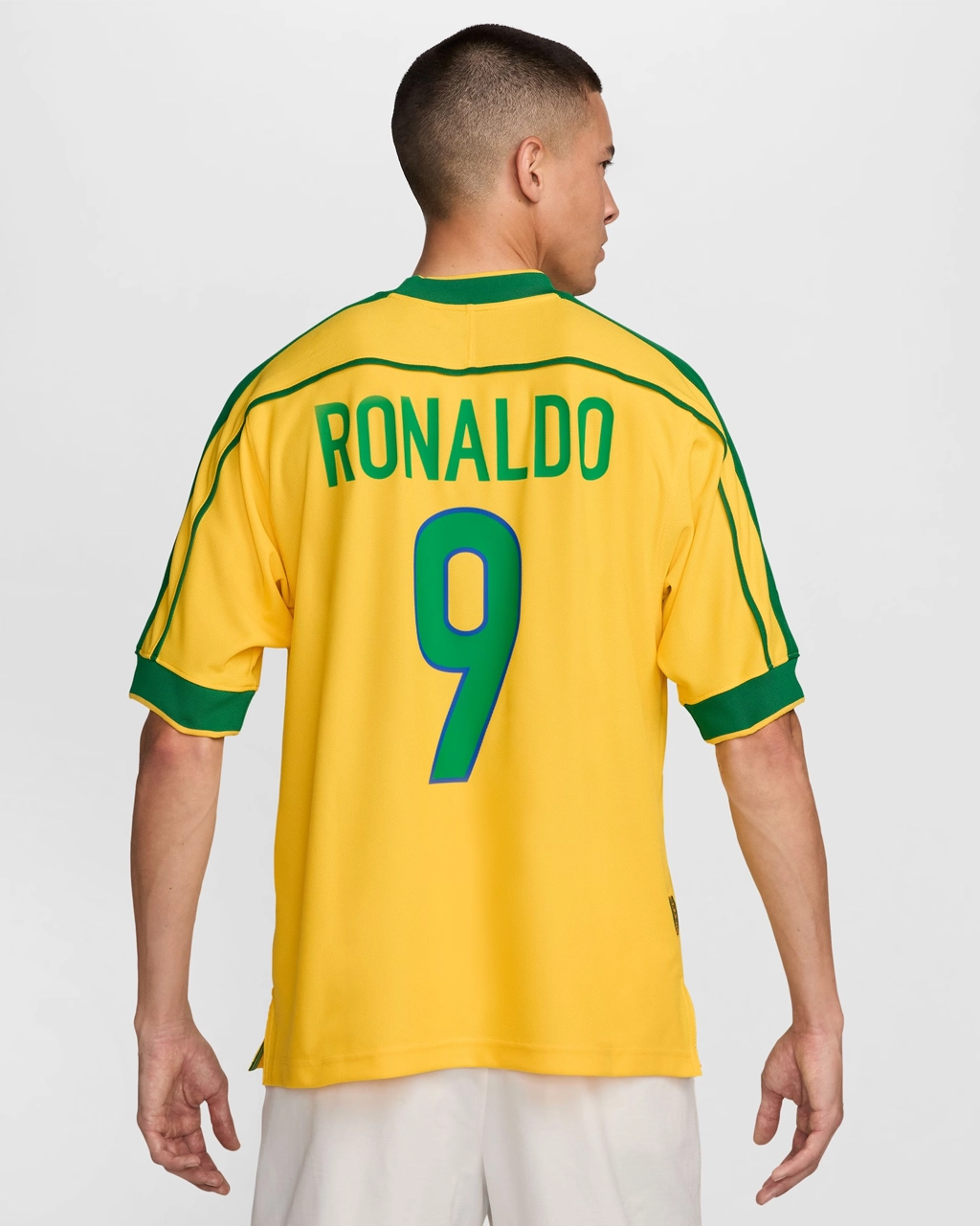 Camisa Retrô Seleção Brasileira 1998 Ronaldo Nº 9 Copa Do Mundo - Reedição - Imagem 9