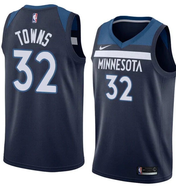 Regata NBA Minnesota Timberwolves Authentic Swingman Towns 32 - Azul