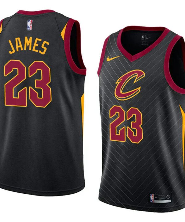 Regata NBA Cleveland Cavaliers Authentic James 23 - Preta