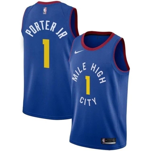 Regata NBA Denver Nuggets Authentic Swingman Porter Jr 1 - Azul