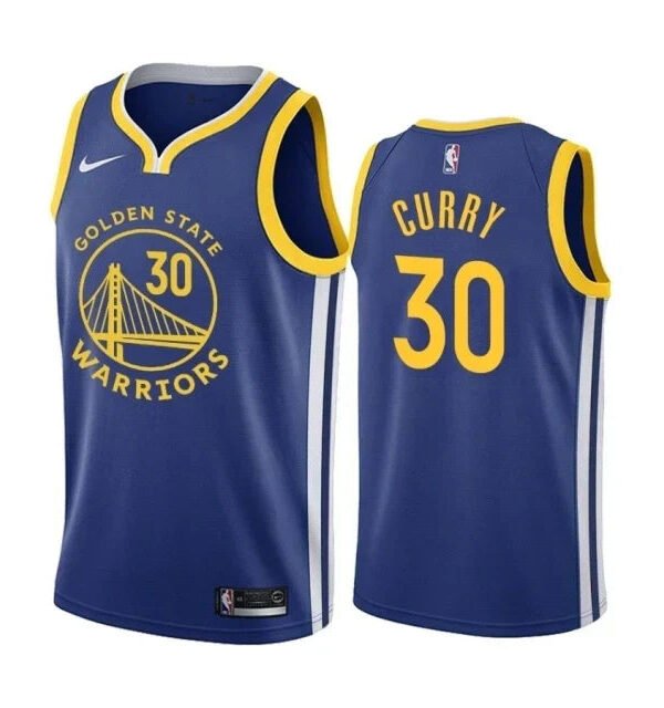 Regata NBA Golden State Warriors Authentic Swingman Curry 30 - Azul