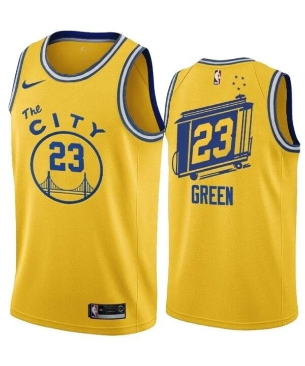 Regata NBA Golden State Warriors The City Authentic Green 23 - Amarela