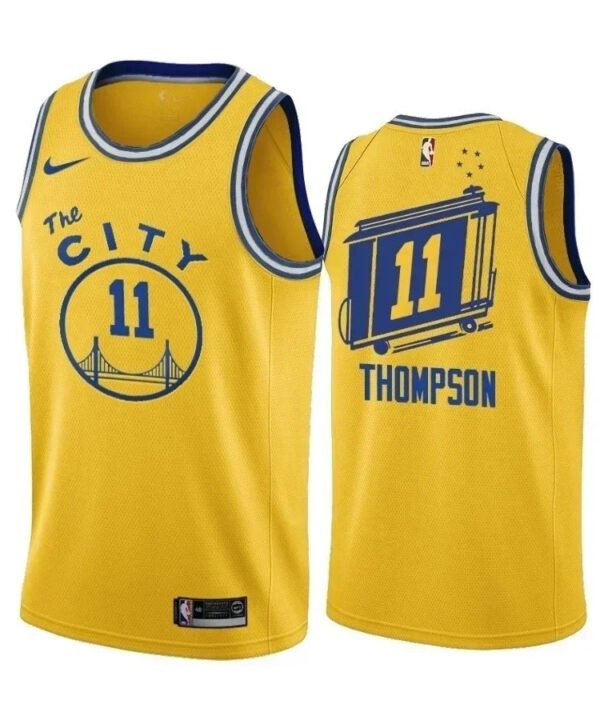 Regata NBA Golden State Warriors The City Authentic Thompson 11 - Amarela