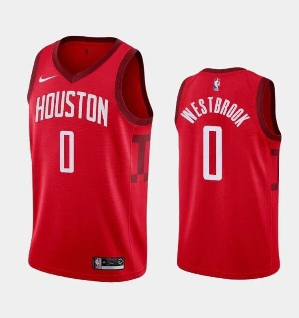 Regata NBA Houston Rockets Authentic Swingman Westbrook 0 - Vermelha