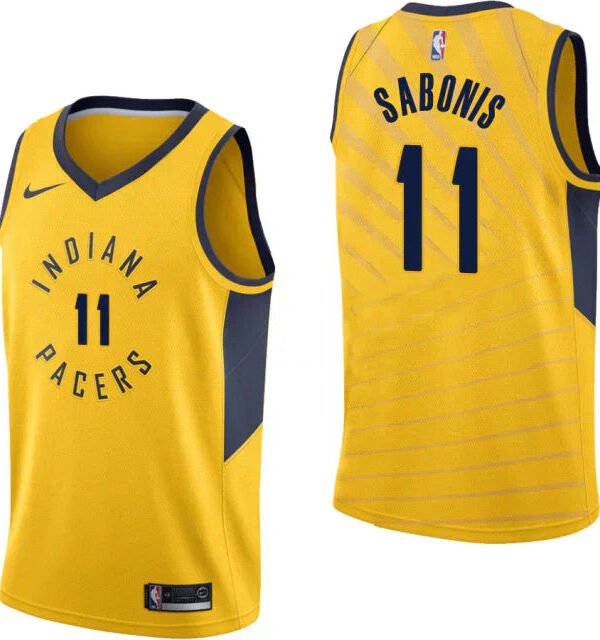 Regata NBA Indiana Pacers Swingman Authentic Sabonis 11 - Amarela