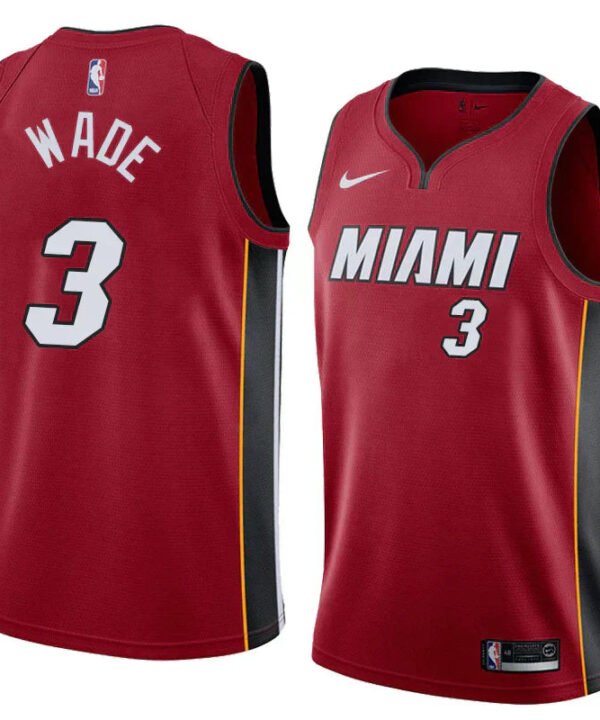 Regata NBA Miami Heat Authentic Wade 3 - Grená