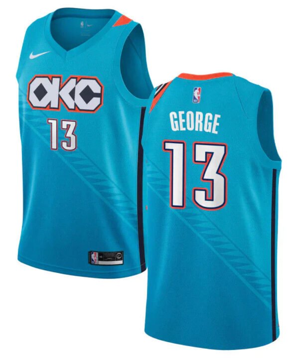 Regata NBA Oklahoma City Thunder City Edition 18/19 Authentic Swingman George 13 - Azul
