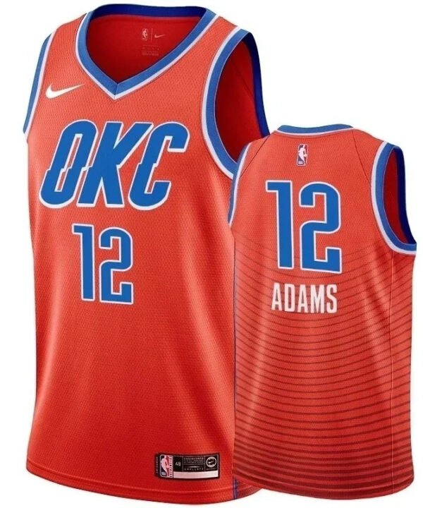 Regata NBA Oklahoma City Thunder Authentic Swingman Adams 12 - Laranja