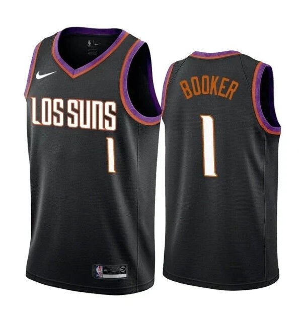 Regata NBA Phoenix Suns City Edition Authentic Brooker 1 - Preta