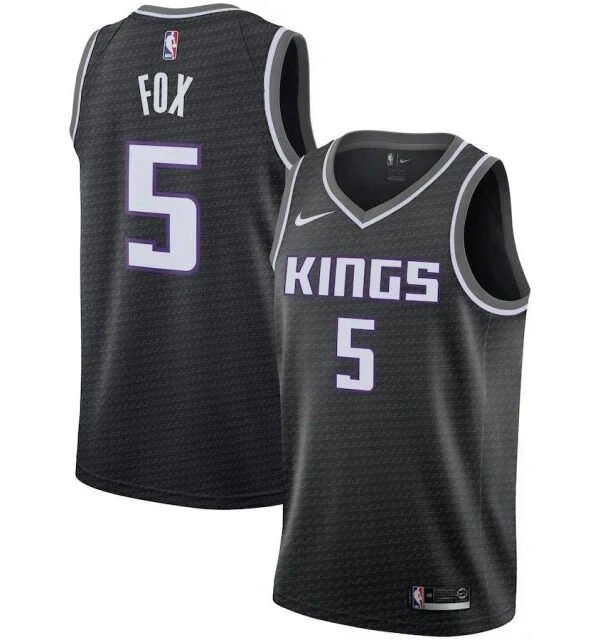 Regata NBA Sacramento Kings Authentic Swingman Fox 5 - Preta