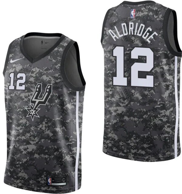 Regata NBA San Antonio Spurs Authentic Swingman Aldridge 12 - Camuflada