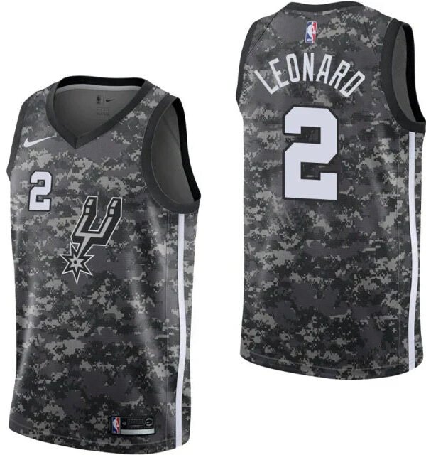 Regata NBA San Antonio Spurs Authentic Swingman Leonard 2 - Camuflada