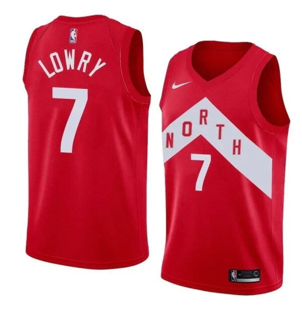 Regata NBA Toronto Raptors Authentic Swingman Lowry 7- Vermelha