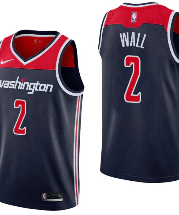 Regata NBA Washington Wizards Authentic Swingman Wall 2- Preta e Vermelha
