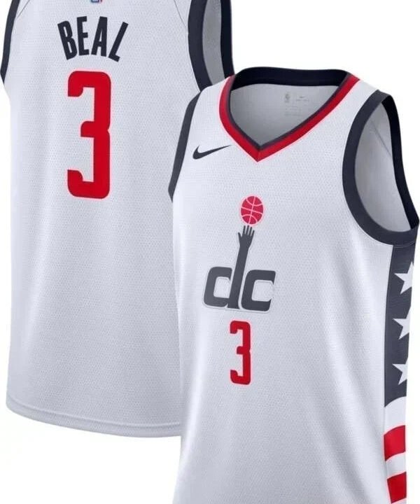 Regata NBA Washington Wizards City Edition Authentic Swingman Beal 3 - Branca