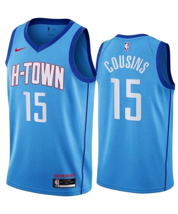 Regata NBA Houston Rockets City 20/21 Edition Authentic Swingman Cousins 15 - Azul