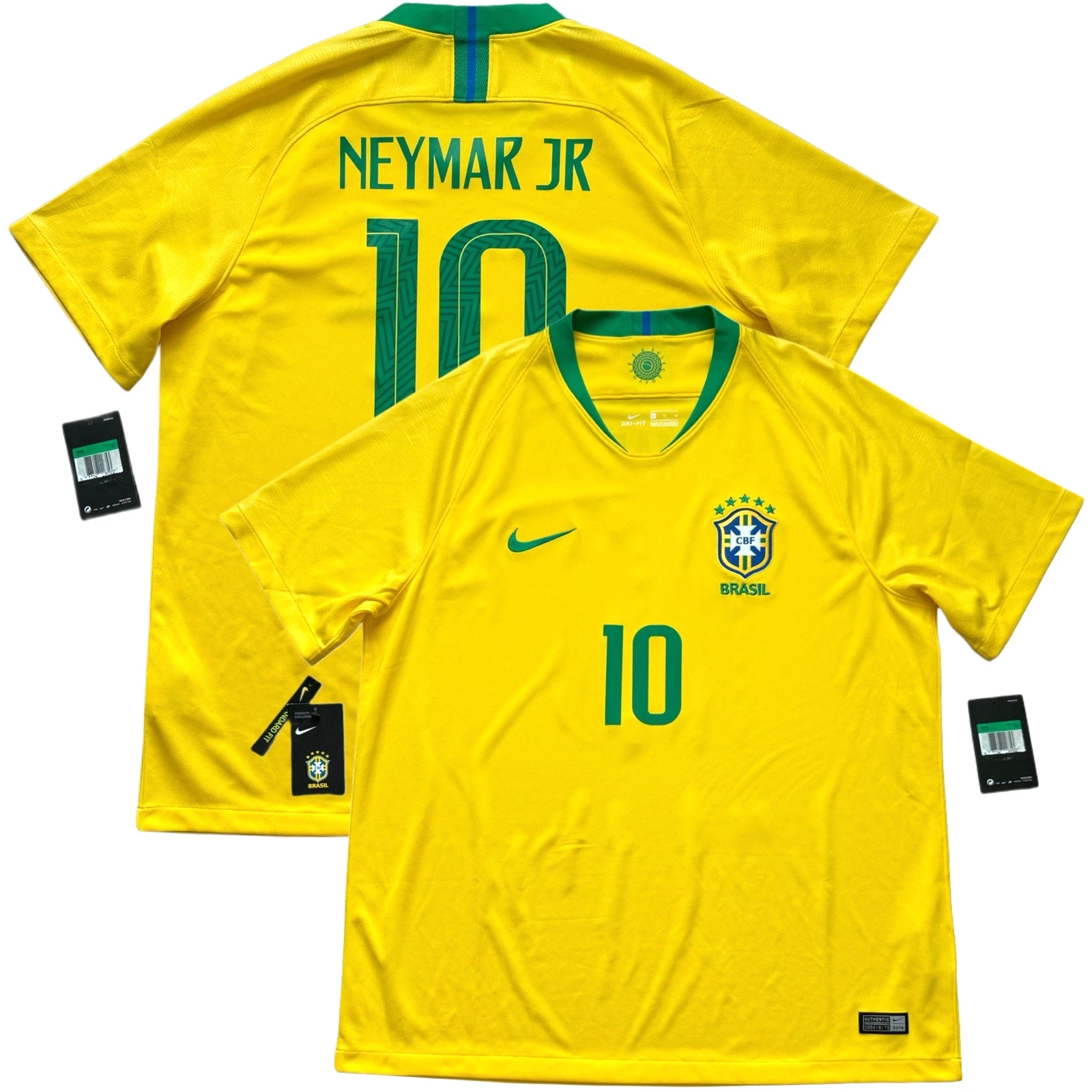 Camisa Da Seleção Brasileira 2018 Home Nº 10 Neymar - - Imagem 2