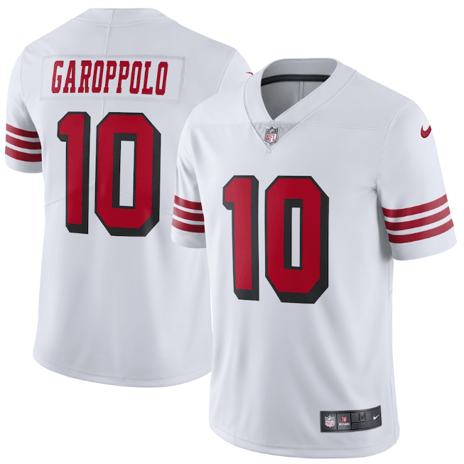 Camisa NFL San Francisco 49ers Vapor Limited Jersey Branca Preta - Imagem 2