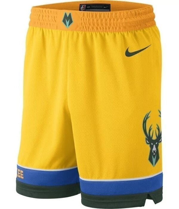 Bermuda NBA Milwaukee Bucks City Authentic - Amarela