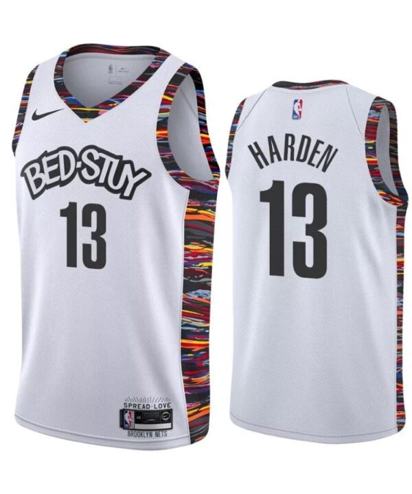 Regata NBA Brooklyn Nets Swingman Authentic Harden 13 - Branca