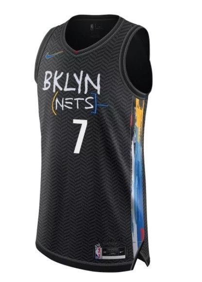 Regata NBA Brooklyn Nets City Edition 20/21 Authentic Durant 7 - Preta