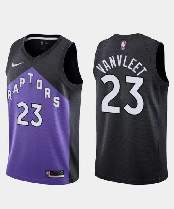 Regata NBA Toronto Raptors Earned Edition Swingman Authentic VanVleet 23 - Roxa e Preta