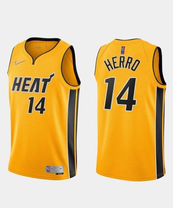 Regata NBA Miami Heat Edition 20/21 Authentic Herro 14 - Amarela